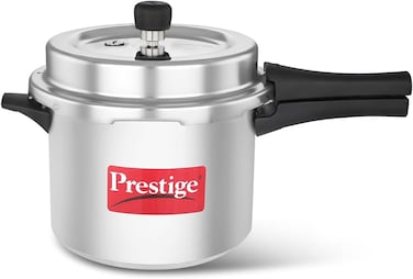 Prestige Popular Plus Svachh Aluminium Pressure Cooker, 5.0 Litre - Silver, Medium (10173)