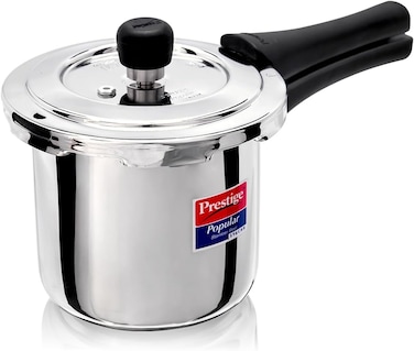 Prestige Popular Svachh Spillage Control Stainless Steel Pressure Cooker, 2 L (Silver)