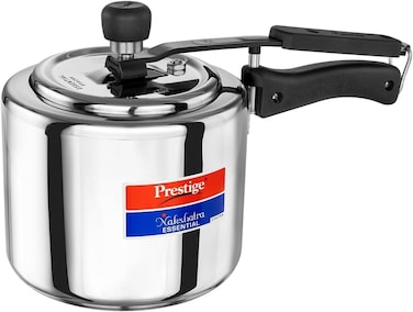 Prestige Nakshatra Essential Svachh Stainless Steel Pressure Cookers(3L, Silver, Tri-Ply Bottom, Inner Lid)