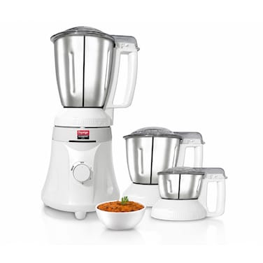 Prestige Element Extra Mixer Grinder With 3 Jars 1200W Max - 2850Ml - White   PR43190