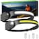 Headlamp Rechargeable 2-Pack, Super Bright Motion Sensor Headlight with 230&deg; Wide Beam, Adjustable Spotlight, Motion Sensor, 5 Modes, Waterproof Lightweight Lampe Frontale for Camping Running
