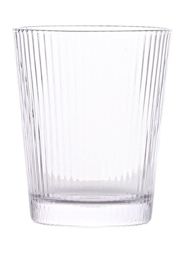 V-Shaped Striped Glass Clear