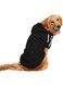 Dog Hoodies 4 Legs Jumpsuit Dog Clothes Pullover Warm Sweatshirt Cotton Jacket Tracksuit for Small Dog Medium Dog Large Dog Cat (Black, XL)