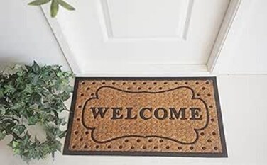 ORCHID MOULDED PANAMA NATURAL COIR DOORMAT 45X75 CM