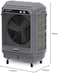 Symphony Movicool XL100 Commercial Cooler - 3-Speed Evaporative 100Litre - Powerful 26m Air throw-Weather Resistant body- Grey