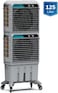 Symphony Double Decker Commercial Air Cooler, 125L Water Tank Capacity, Power full 20M Air Flow, Water Level Indicator, Dust Filter, Power Full 3 Speed Fan, Movicool DD 125