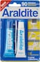 Araldite Epoxy Adhesive Glue, Standard 90-Minute (Blue &amp; White) - 2 Tubes, 17ml Each