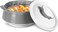 MILTON 3-Piece Casserole Set (850ml, 1.35L, 1.85L) Double-Walled Hotpot with PU Insulation &amp; Stainless Steel Inner, Keeps Food Hot/Cold, Perfect for Serving Chapati, Roti &amp; Mandi - Venice Reg - Grey