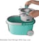 Spotzero by MILTON Spin Mop and Bucket with 2 Microfiber Refill, Liquid Dispenser, Wringer Set - Extendable Handle 360&deg; Spinning Mop for Floor Cleaning, ممسحة ارضيات - Royale - Aqua Green