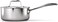 MILTON 18 cm, 2.2 Litre Triply Stainless Steel Sauce Pan with Lid, Dishwasher Safe, Even Heat Distribution, Induction &amp; Flame Safe, Sturdy Handles - Silver