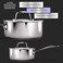 MILTON 18 cm, 2.2 Litre Triply Stainless Steel Sauce Pan with Lid, Dishwasher Safe, Even Heat Distribution, Induction &amp; Flame Safe, Sturdy Handles - Silver