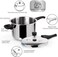 Milton Pro Cook Triply Stainless Steel Pressure Cooker With Outer Lid, 5 litre, Silver, Dishwasher Safe, Food Safe, Induction Safe, Hot Plate Safe, Flame Safe