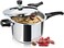Milton Pro Cook Triply Stainless Steel Pressure Cooker With Outer Lid, 5 litre, Silver, Dishwasher Safe, Food Safe, Induction Safe, Hot Plate Safe, Flame Safe