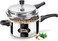 Milton Pro Cook Aluminium Induction Bottom Pressure Cooker With Outer Lid, 5 Litre, Silver, Gasket Release System, Food Safe, Induction, Hot Plate, Flame Safe, Premium Bakelite Handle, Safety Valve