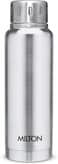 زجاجة مياه ميلتون المعزولة بالفراغ، سعة 300 مل، تحافظ على المشروبات ساخنة وباردة لمدة 24 ساعة، مصنوعة من الفولاذ المقاوم للصدأ 18/8، ترمس مزدوج الجدار مع طلاء نحاسي داخلي للرياضة والسفر، إلفين - فضي