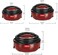 MILTON Ernesto Inner Stainless Steel Jr. Casserole Set of 3 (420 ml, 850 ml, 1.43 litres), Red   Easy to Carry   Serving   Stackable