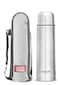 MILTON 1000ml Thermosteel Flask with Jacket, Keeps Drinks Hot and Cold for 24 Hours, 18/8 Stainless Steel, Double-Walled Vacuum Insulated Water Bottle with Inner Copper Coating - Plain Lid - Silver