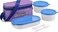 MILTON 6-Piece Lunch Box Set with Insulated Bag &amp; Cutlery - Includes Microwave-Safe Containers (450ml, 2pcs of 280ml), Keeps Food Hot, Ideal for Office &amp; School Tiffin - Double Decker - Purple
