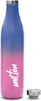 MILTON 1023ml Vacuum Insulated Water Bottle, Keeps Drinks Hot and Cold for 24 Hours, 18/8 Stainless Steel, Double-Walled Thermos Flask with Inner Copper Coating for Sports, Gym, Prudent - Pink, Blue