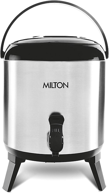 Milton Stellar 5 Thermosteel Water Jug, 4.6 litres, Silver, PU Insulated, Hot &amp; Cold, Sturdy Base, Hygienic, Odour Free