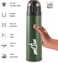 MILTON 750ml Vacuum Insulated Water Bottle with One Touch Safety Lock, Stainless Steel, Keeps Drinks Hot and Cold for 24 Hours, Double-Walled Thermos Flask with Inner Copper Coating - Crown - Green