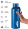 MILTON 750ml Vacuum Insulated Water Bottle, Keeps Drinks Hot and Cold for 24 Hours, 18/8 Stainless Steel, Double-Walled Thermos Flask with Inner Copper Coating for Gym, Office - Aura - Dark Blue