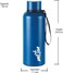 MILTON 750ml Vacuum Insulated Water Bottle, Keeps Drinks Hot and Cold for 24 Hours, 18/8 Stainless Steel, Double-Walled Thermos Flask with Inner Copper Coating for Gym, Office - Aura - Dark Blue