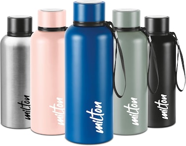 MILTON 750ml Vacuum Insulated Water Bottle, Keeps Drinks Hot and Cold for 24 Hours, 18/8 Stainless Steel, Double-Walled Thermos Flask with Inner Copper Coating for Gym, Office - Aura - Dark Blue