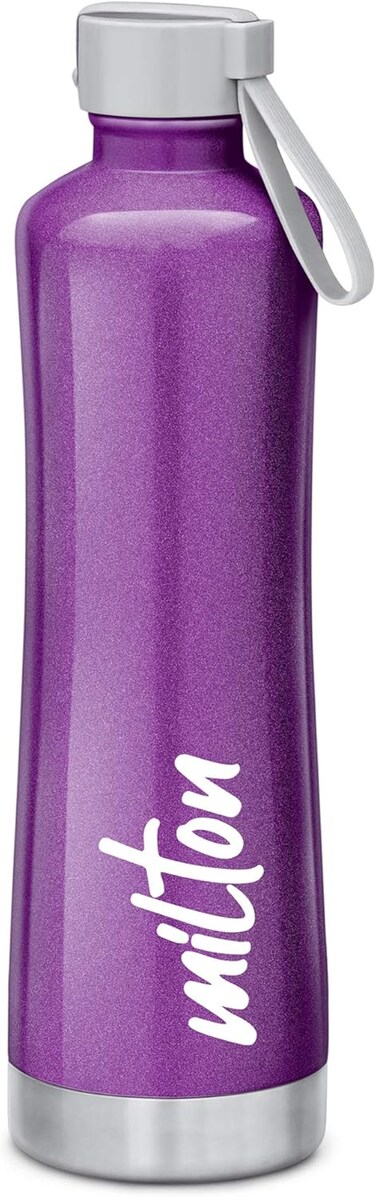 MILTON 750ml Vacuum Insulated Water Bottle, 18/8 Stainless Steel, Keeps Drinks Hot and Cold for 24 Hours, Double-Walled Thermos Flask with Inner Copper Coating for Sports, Gym, Tiara - Purple