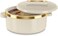 Milton Curve Jr. Inner Stainless Steel Casserole Set of 3 (450 ml, 840 ml, 1300 ml), Ivory BPA Free Food Grade Easy to Carry Easy to Store Chapati Roti Curd Maker