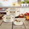 Milton Curve Jr. Inner Stainless Steel Casserole Set of 3 (450 ml, 840 ml, 1300 ml), Ivory BPA Free Food Grade Easy to Carry Easy to Store Chapati Roti Curd Maker