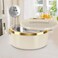 Milton Curve Jr. Inner Stainless Steel Casserole Set of 3 (450 ml, 840 ml, 1300 ml), Ivory BPA Free Food Grade Easy to Carry Easy to Store Chapati Roti Curd Maker