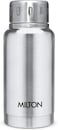 MILTON 160ml Vacuum Insulated Water Bottle, Keeps Drinks Hot and Cold for 24 Hours, 18/8 Stainless Steel, Double-Walled Thermos Flask with Inner Copper Coating for Sports, Travel, Gym, Elfin - Silver