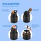 MILTON 1180ml Vacuum Insulated Water Bottle with 4 Lids, Keeps Drinks 12 Hrs Hot &amp; 24 Hrs Cold, 18/8 Stainless Steel, Double-Walled Flask with Inner Copper Coating for Sports, Gym - Flassio - Black