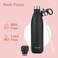 MILTON 750ml Vacuum Insulated Water Bottle with Straw Lid - 2 lids included, Keeps Drinks Hot &amp; Cold, 18/8 Stainless Steel, Double-Walled Flask with Inner Copper Coating - Sports, Gym - Larvik - Black
