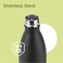 MILTON 750ml Vacuum Insulated Water Bottle with Straw Lid - 2 lids included, Keeps Drinks Hot &amp; Cold, 18/8 Stainless Steel, Double-Walled Flask with Inner Copper Coating - Sports, Gym - Larvik - Black