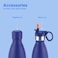MILTON 750ml Vacuum Insulated Water Bottle with Straw Lid - 2 lids included, Keeps Drinks Hot &amp; Cold, 18/8 Stainless Steel, Double-Walled Flask with Inner Copper Coating - Sports, Gym - Larvik - Blue