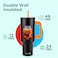 MILTON 1180ml Vacuum Insulated Tumbler with Dual Removable Handle - Includes 2 Straws, Keeps Drinks Hot &amp; Cold, 18/8 Stainless Steel, Double-Walled Flask, Travel Mug for Car, Outdoors - Venus - Black