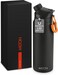 MILTON 940ml Vacuum Insulated Water Bottle with Magnetic Straw Lid, Keeps Drinks 12 Hrs Hot &amp; 24 Hrs Cold, 18/8 Stainless Steel, Double-Walled Flask with Inner Copper Coating for Sports - Turk - Black