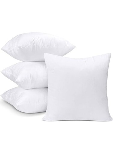4 Pcs Cushion Inserts Set,Bedding Throw Pillow Inserts,Cushion Fillers,Soft and Fluffy,Wear-Resistant and Durable,for Sofa, Couch, Chair and Bed,40*40cm