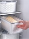 3PCS Fridge Food Storage Container Set with Lids（380ML-800ML-1700ML）, Plastic Fresh Produce Saver Vegetable Fruit Meat Storage Organization, BPA Free Kitchen Refrigerator Organizers Bins