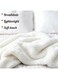 Plush Throw Blanket 30"x20" &acirc;&euro;&ldquo; Small Decorative Couch Blanket for Sofa, Chair, Lap, Pet or Travel, Super Cozy Microfiber, Lightweight &amp; Portable, Machine Washable, white
