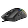 INTEX GM505 7D Wired Gaming Mouse DPI 12800   RGB Lighting Silk Top Cover 7 Programmable Buttons 1.5m Braided USB Cable 1000Hz Polling Rate Black Indian Brand PC Laptop Gamer Accessory