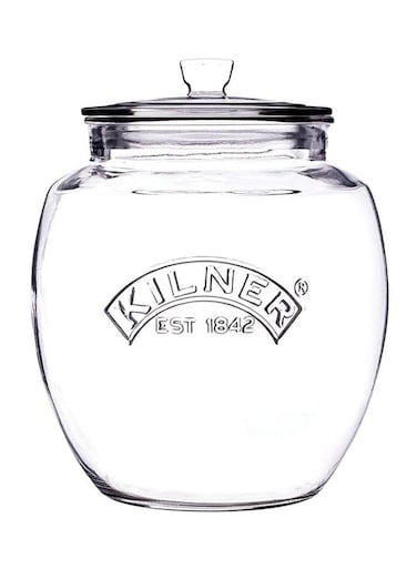 Universal Push Top Storage Jar Clear