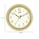 Ajanta Quartz Analog Wall Clock &ndash; Golden Plastic Frame, 43.5 x 31.4 x 8.3 cm   Oval Design for Living Room, Office &amp; Bedroom