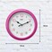 Ajanta 2147 Abstract Plastic Round Analog Wall Clock &ndash; Pink   20.5 cm x 20.5 cm x 3.5 cm   Battery Operated   Silent Quartz Movement   Ideal for Home &amp; Office