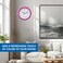 Ajanta 2147 Abstract Plastic Round Analog Wall Clock &ndash; Pink   20.5 cm x 20.5 cm x 3.5 cm   Battery Operated   Silent Quartz Movement   Ideal for Home &amp; Office
