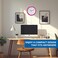Ajanta 2147 Abstract Plastic Round Analog Wall Clock &ndash; Pink   20.5 cm x 20.5 cm x 3.5 cm   Battery Operated   Silent Quartz Movement   Ideal for Home &amp; Office