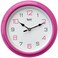 Ajanta 2147 Abstract Plastic Round Analog Wall Clock &ndash; Pink   20.5 cm x 20.5 cm x 3.5 cm   Battery Operated   Silent Quartz Movement   Ideal for Home &amp; Office