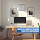 Ajanta Abstract Simple Wall Clock &ndash; White   Modern Analog Design   24W x 39.5H cm   Battery Operated Quartz Movement   Ideal for Home, Office &amp; Bedroom